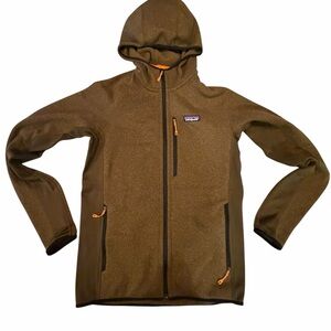 Patagonia Men's Hooded Fleece Jacket in Olive Green performance
